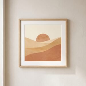 Minimalist Wall Art Print – “Desert Horizon”