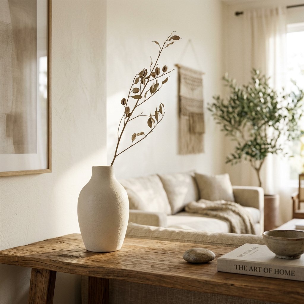 Hand-crafted Ceramic Vase – Matte Ivory - Image 2